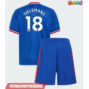 Lacne Dětský Futbalové dres Manchester United Youri Tielemans #18 2026-27 Krátky Rukáv - Preč (+ trenírky)